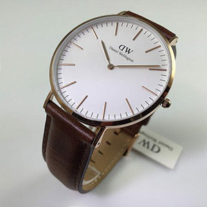 Daniel Wellington Men's 0106DW St. Mawes Stainless Steel Watch with Brown Band