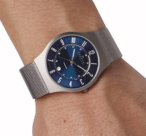 Skagen Titanium Blue Dial Watch