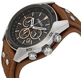 Fossil Men's CH2891 Coachman Chronograph Brown Leather Watch