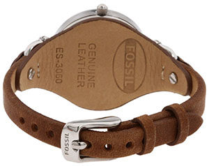 Fossil Women's ES3060 Georgia Three Hand Tan Leather Strap Watch