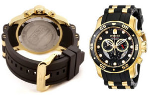 Invicta Men's 6981 Pro Diver Analog Swiss Chronograph Black Polyurethane Watch