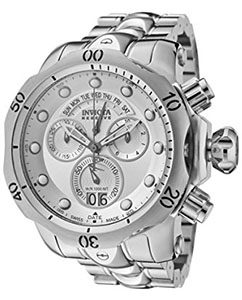 Best Mens Watches Under 500 of Invicta Men's 1537 Reserve Venom Chronograph Silver Dial Stainless Steel Watch
